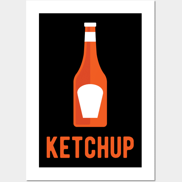 Halloween Ketchup Funny Matching Couple Gift Part 1 Wall Art by Hasibit